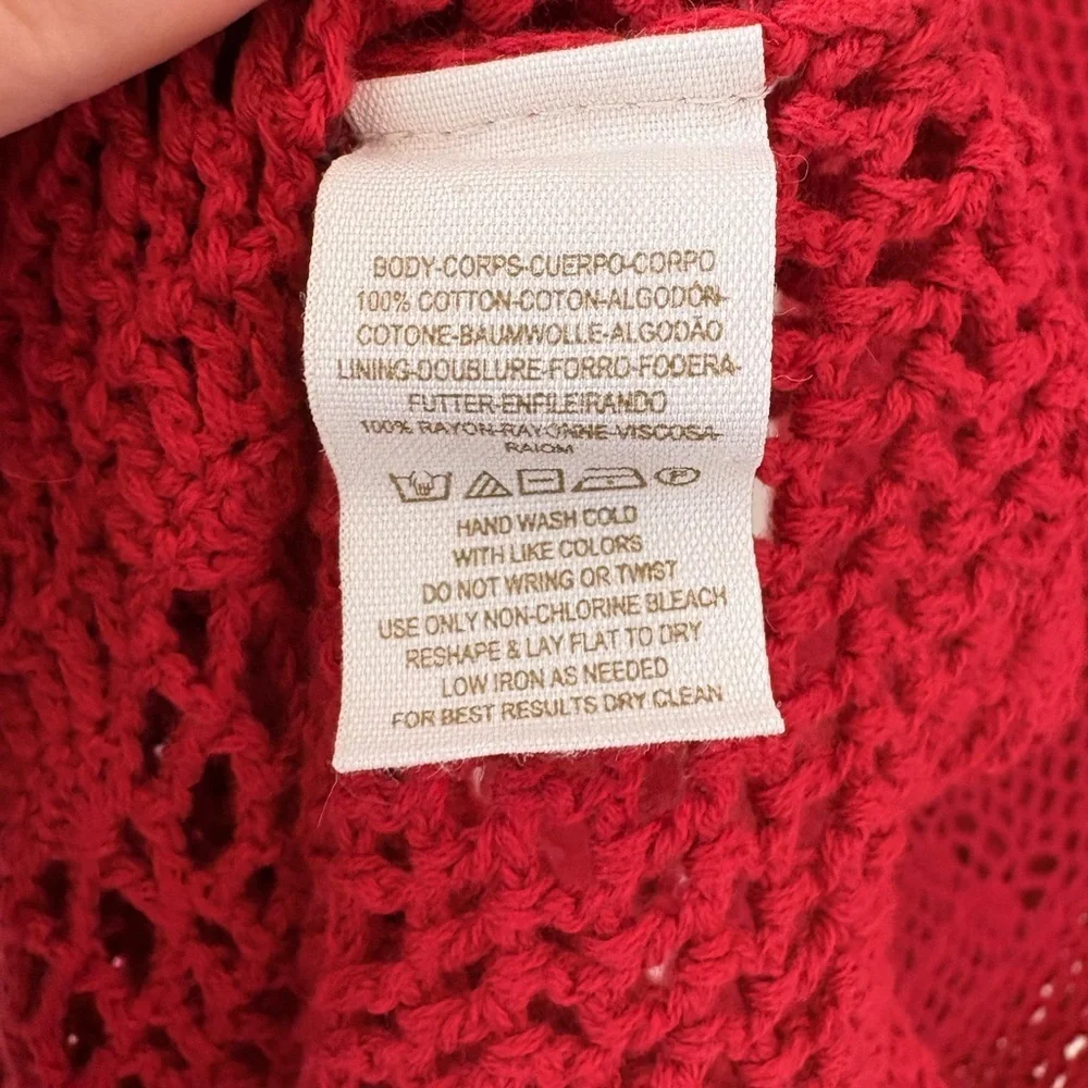 Free People Red Crochet Dress size small